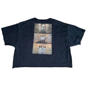 Black Graphic Crop Top – The Shining Twin Girls – Women’s XL